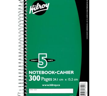 Cahier Spirale 300 pages 5 sujets